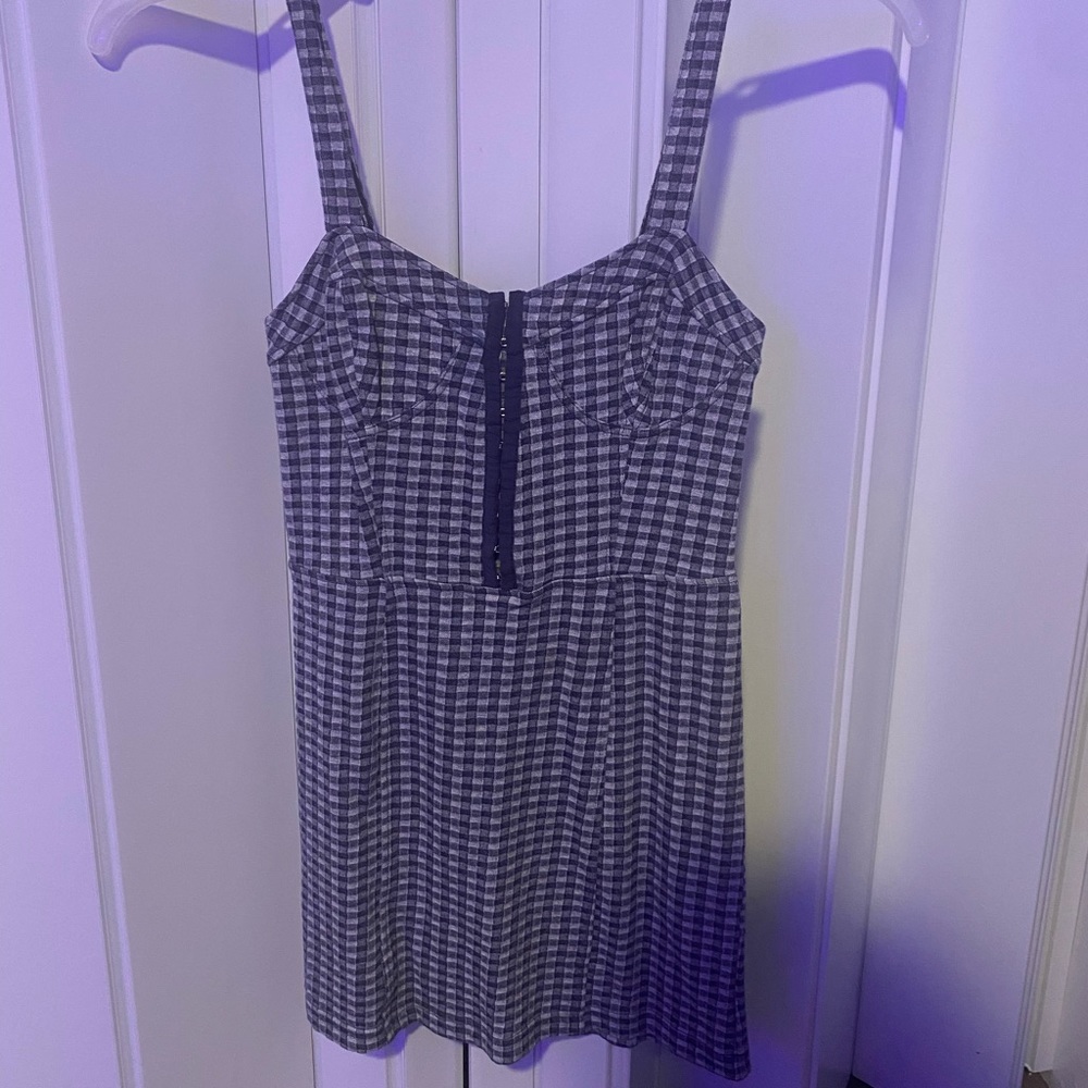 This is short dress. Brand is Intimately Free People. XS. Blue and white.